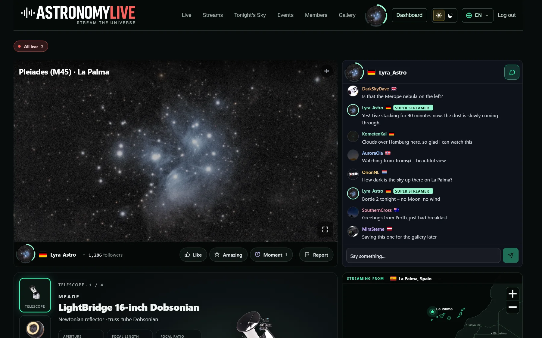 Stream page